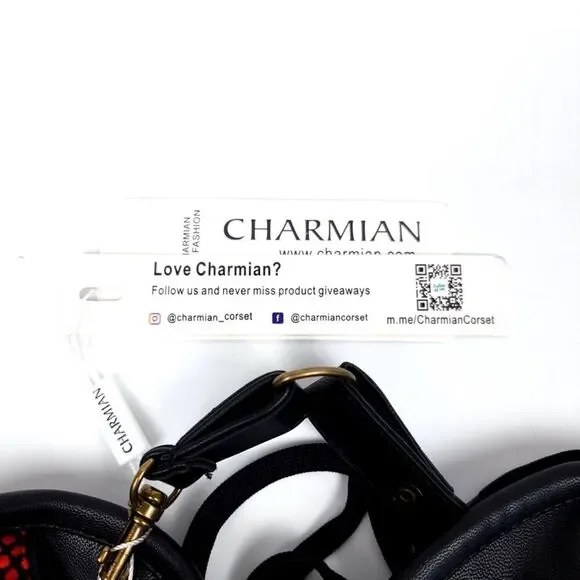 NWT Charmian Goth Steel Boned Steampunk Bustiers Corset Jacket Belt Medium Skull - Picture 10 of 10